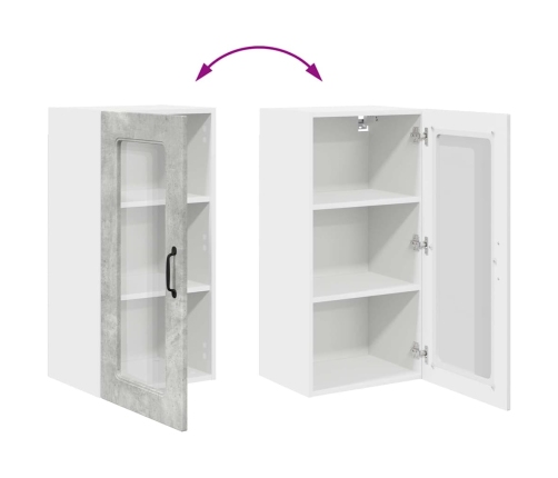 Virtuves Sienas Skapītis 2 Pcs Betona Pelēks 40 X 31 X 80 Cm Vidaxl