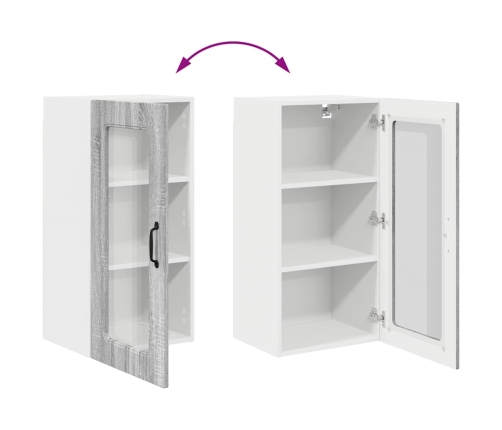 Virtuves Sienas Skapītis 2 Pcs Pelēks Sonoma 40 X 31 X 80 Cm Vidaxl