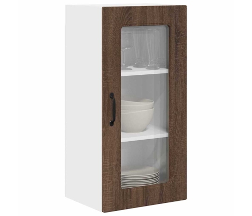 Virtuves Sienas Skapītis Ar Plauktu Brūns Ozols 40 X 31 X 80 Cm Vidaxl