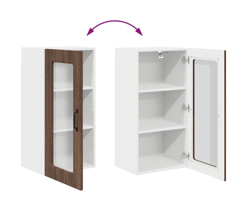 Virtuves Sienas Skapītis 2 Pcs Brūns Ozols 40 X 31 X 80 Cm Vidaxl