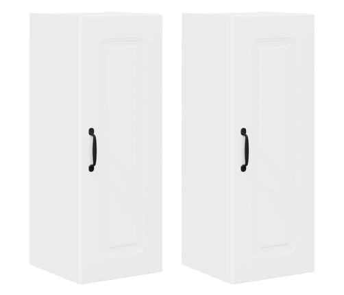 Virtuves Sienas Skapītis Ar Plauktu 2 Pcs Balts 30 X 31 X 80 Cm Vidaxl