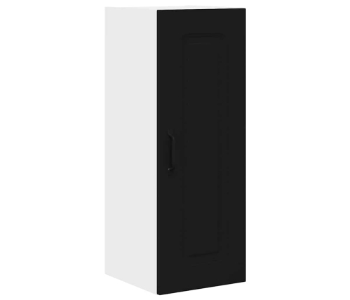 Virtuves Sienas Skapītis Ar Plauktu Melna 30 X 31 X 80 Cm Vidaxl