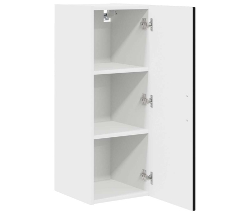 Virtuves Sienas Skapītis Ar Plauktu 2 Pcs Melna 30 X 31 X 80 Cm Vidaxl