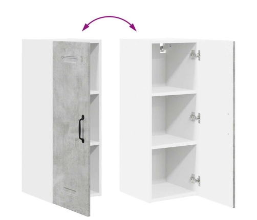 Virtuves Sienas Skapītis 2 Pcs Betona Pelēks 30 X 31 X 80 Cm Vidaxl