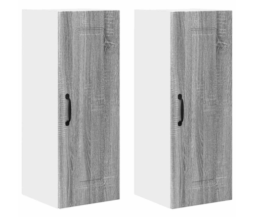 Virtuves Sienas Skapītis 2 Pcs Pelēks Sonoma 30 X 31 X 80 Cm Vidaxl