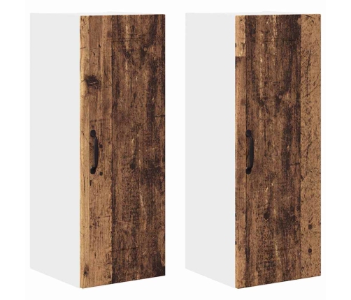 Virtuves Sienas Skapītis 2 Pcs Vecs Koks 30 X 31 X 80 Cm Vidaxl