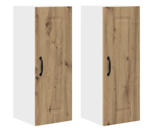 Virtuves Sienas Skapītis 2 Pcs Artisānā Ozols 30 X 31 X 80 Cm Vidaxl