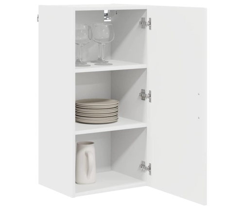 Virtuves Sienas Skapītis Ar Plauktu Balts 40 X 31 X 80 Cm Vidaxl