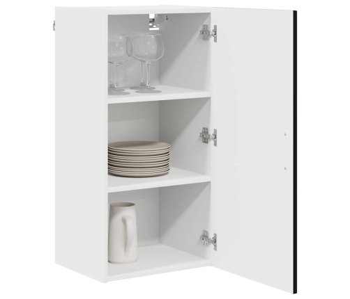 Virtuves Sienas Skapītis Ar Plauktu Melna 40 X 31 X 80 Cm Vidaxl