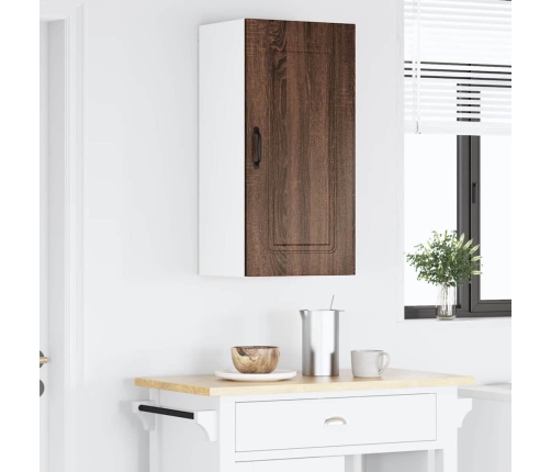 Virtuves Sienas Skapītis Ar Plauktu Brūns Ozols 40 X 31 X 80 Cm Vidaxl
