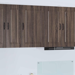 Virtuves Sienas Skapītis Ar Plauktu Brūns Ozols 40 X 31 X 80 Cm Vidaxl