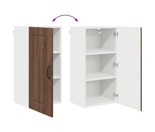 Virtuves Sienas Skapītis Ar Plauktu Brūns Ozols 40 X 31 X 80 Cm Vidaxl