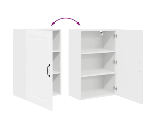 Virtuves Sienas Skapītis Ar Plauktu Balts 50 X 31 X 80 Cm Vidaxl