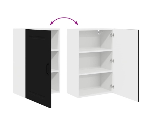 Virtuves Sienas Skapītis Ar Plauktu Melna 50 X 31 X 80 Cm Vidaxl