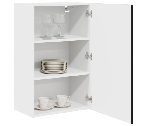 Virtuves Sienas Skapītis Ar Plauktu Melna 50 X 31 X 80 Cm Vidaxl