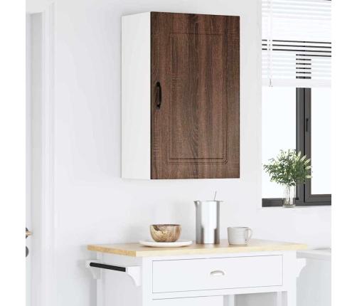 Virtuves Sienas Skapītis Ar Plauktu Brūns Ozols 50 X 31 X 80 Cm Vidaxl