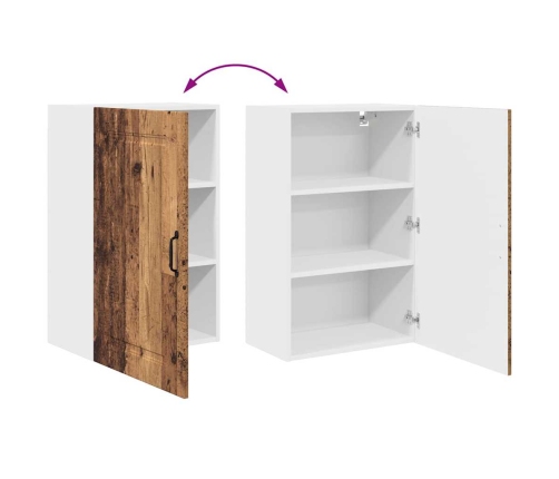 Virtuves Sienas Skapītis Ar Plauktu Vecs Koks 50 X 31 X 80 Cm Vidaxl