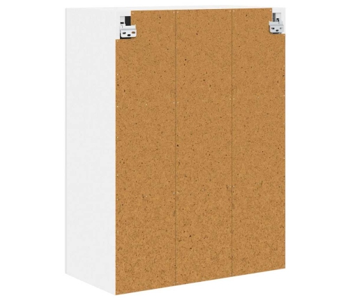 Virtuves Sienas Skapītis Ar Plauktu Augsta Spīduma Baltā Krāsa Vidaxl