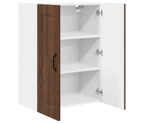 Virtuves Sienas Skapītis Ar Plauktu Brūns Ozols 60 X 31 X 80 Cm Vidaxl