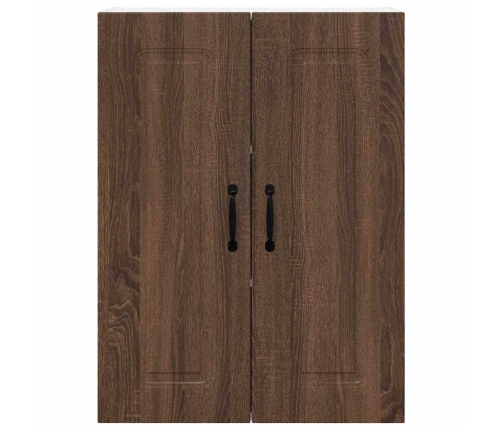 Virtuves Sienas Skapītis Ar Plauktu Brūns Ozols 60 X 31 X 80 Cm Vidaxl