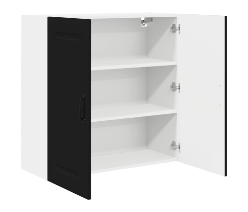 Virtuves Sienas Skapītis Ar Plauktu Melna 80 X 31 X 80 Cm Vidaxl