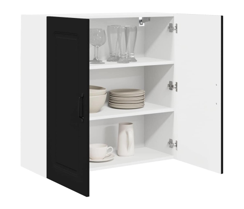 Virtuves Sienas Skapītis Ar Plauktu Melna 80 X 31 X 80 Cm Vidaxl