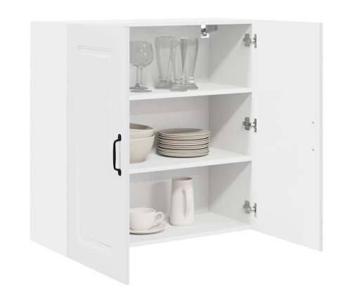 Virtuves Sienas Skapītis Ar Plauktu Augsta Spīduma Baltā Krāsa Vidaxl