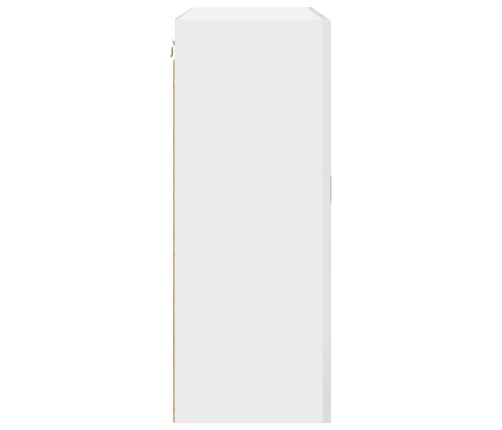 Virtuves Sienas Skapītis Ar Plauktu Augsta Spīduma Baltā Krāsa Vidaxl