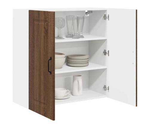 Virtuves Sienas Skapītis Ar Plauktu Brūns Ozols 80 X 31 X 80 Cm Vidaxl