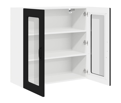 Virtuves Sienas Skapītis Ar Plauktu Melna 80 X 31 X 80 Cm Vidaxl