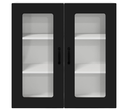 Virtuves Sienas Skapītis Ar Plauktu Melna 80 X 31 X 80 Cm Vidaxl