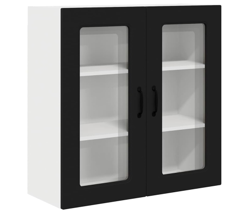 Virtuves Sienas Skapītis Ar Plauktu Melna 80 X 31 X 80 Cm Vidaxl