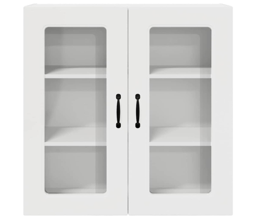 Virtuves Sienas Skapītis Ar Plauktu Augsta Spīduma Baltā Krāsa Vidaxl