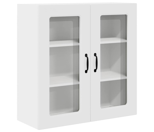 Virtuves Sienas Skapītis Ar Plauktu Augsta Spīduma Baltā Krāsa Vidaxl