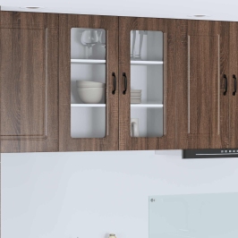 Virtuves Sienas Skapītis Ar Plauktu Brūns Ozols 80 X 31 X 80 Cm Vidaxl