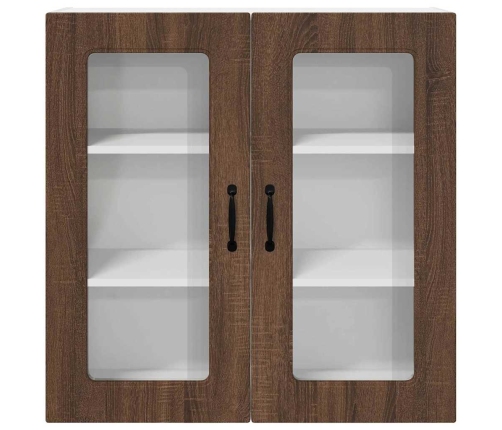 Virtuves Sienas Skapītis Ar Plauktu Brūns Ozols 80 X 31 X 80 Cm Vidaxl