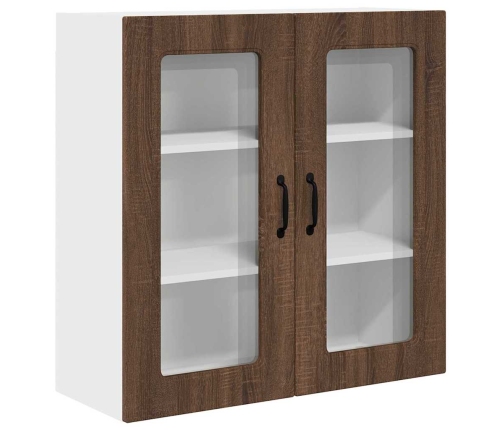 Virtuves Sienas Skapītis Ar Plauktu Brūns Ozols 80 X 31 X 80 Cm Vidaxl