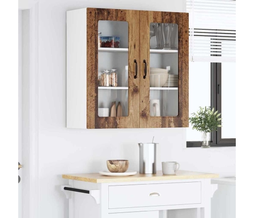 Virtuves Sienas Skapītis Ar Plauktu Vecs Koks 80 X 31 X 80 Cm Vidaxl