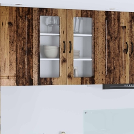 Virtuves Sienas Skapītis Ar Plauktu Vecs Koks 80 X 31 X 80 Cm Vidaxl