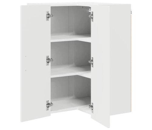 Virtuves Sienas Skapītis Ar Plauktu Balts 57 X 57 X 80 Cm Vidaxl