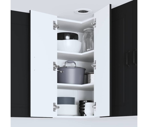 Virtuves Sienas Skapītis Ar Plauktu Melna 57 X 57 X 80 Cm Vidaxl