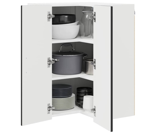 Virtuves Sienas Skapītis Ar Plauktu Melna 57 X 57 X 80 Cm Vidaxl