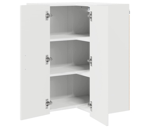 Virtuves Sienas Skapītis Ar Plauktu Augsta Spīduma Baltā Krāsa Vidaxl