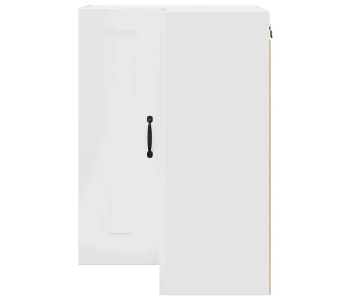 Virtuves Sienas Skapītis Ar Plauktu Augsta Spīduma Baltā Krāsa Vidaxl