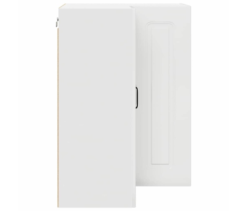 Virtuves Sienas Skapītis Ar Plauktu Augsta Spīduma Baltā Krāsa Vidaxl