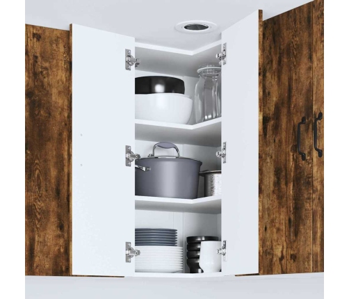 Virtuves Sienas Skapītis Ar Durvīm Dūmaka Ozols 57 X 57 X 80 Cm Vidaxl