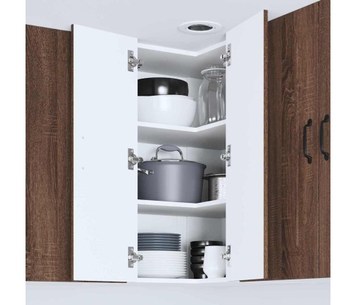 Virtuves Sienas Skapītis Ar Plauktu Brūns Ozols 57 X 57 X 80 Cm Vidaxl