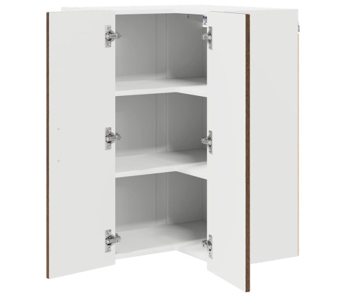 Virtuves Sienas Skapītis Ar Plauktu Brūns Ozols 57 X 57 X 80 Cm Vidaxl