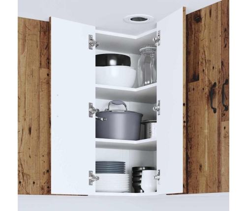 Virtuves Sienas Skapītis Ar Plauktu Vecs Koks 57 X 57 X 80 Cm Vidaxl