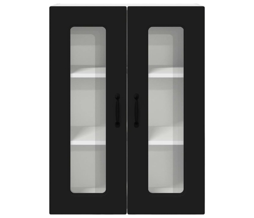 Virtuves Sienas Skapītis Ar Plauktu Melna 60 X 31 X 80 Cm Vidaxl